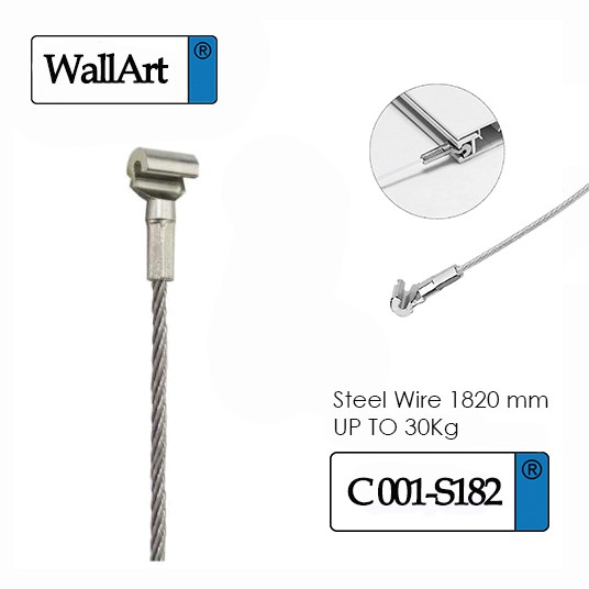 WallArt Steel Wire Perlon Cable 2,0 mm 182 cm – Picture Hanging System
