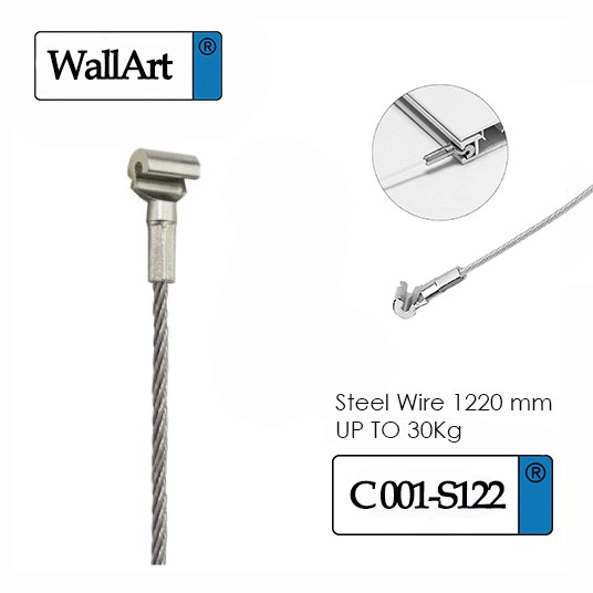 WallArt Steel Wire Perlon Cable 2,0 mm 122 cm – Picture Hanging System