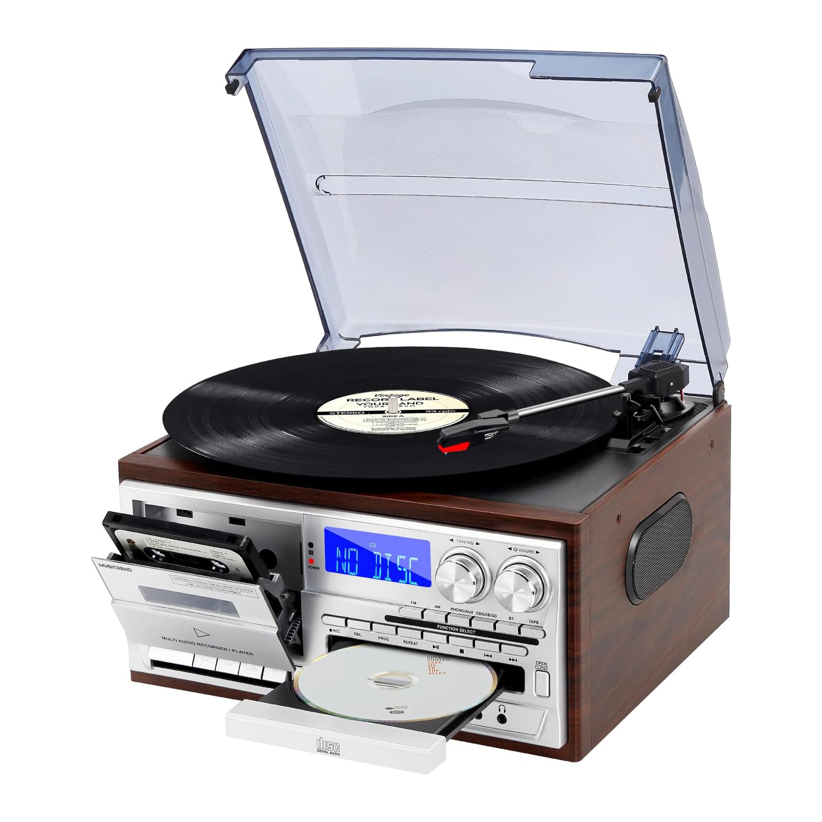Musitrend TR-18CD Gramaphone Record Player 9-in-1